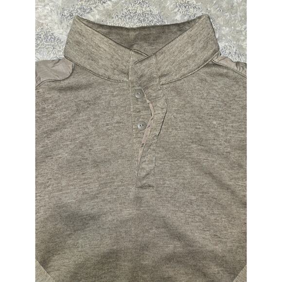 Greg Norman Pullover Shirt Beige Long Sleeve 1/4 Button Up Sz Large Men's Golf - Picture 4 of 7